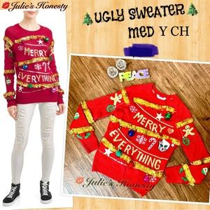 NWT CHRISTMAS SWEATER, UGLY SWEATER